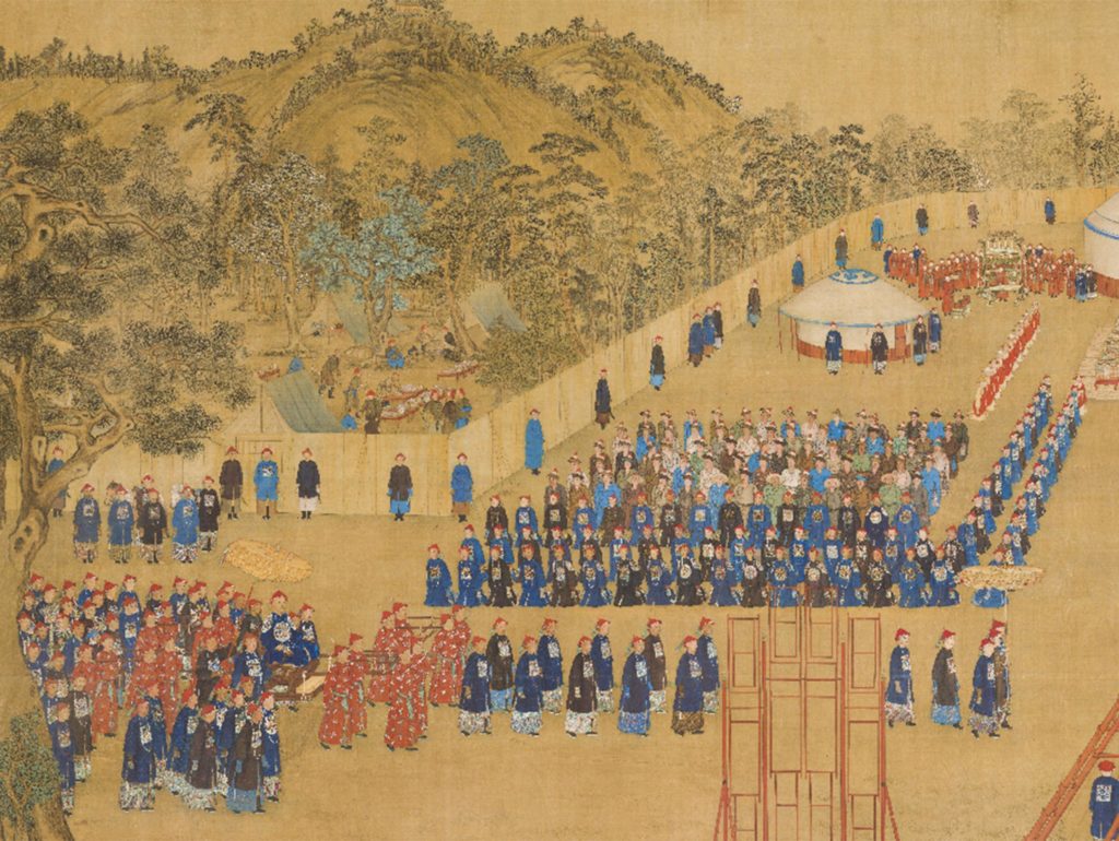 Giuseppe Castiglione and others | <i>Imperial Banquet in the Garden of Ten Thousand Trees</i> (detail)