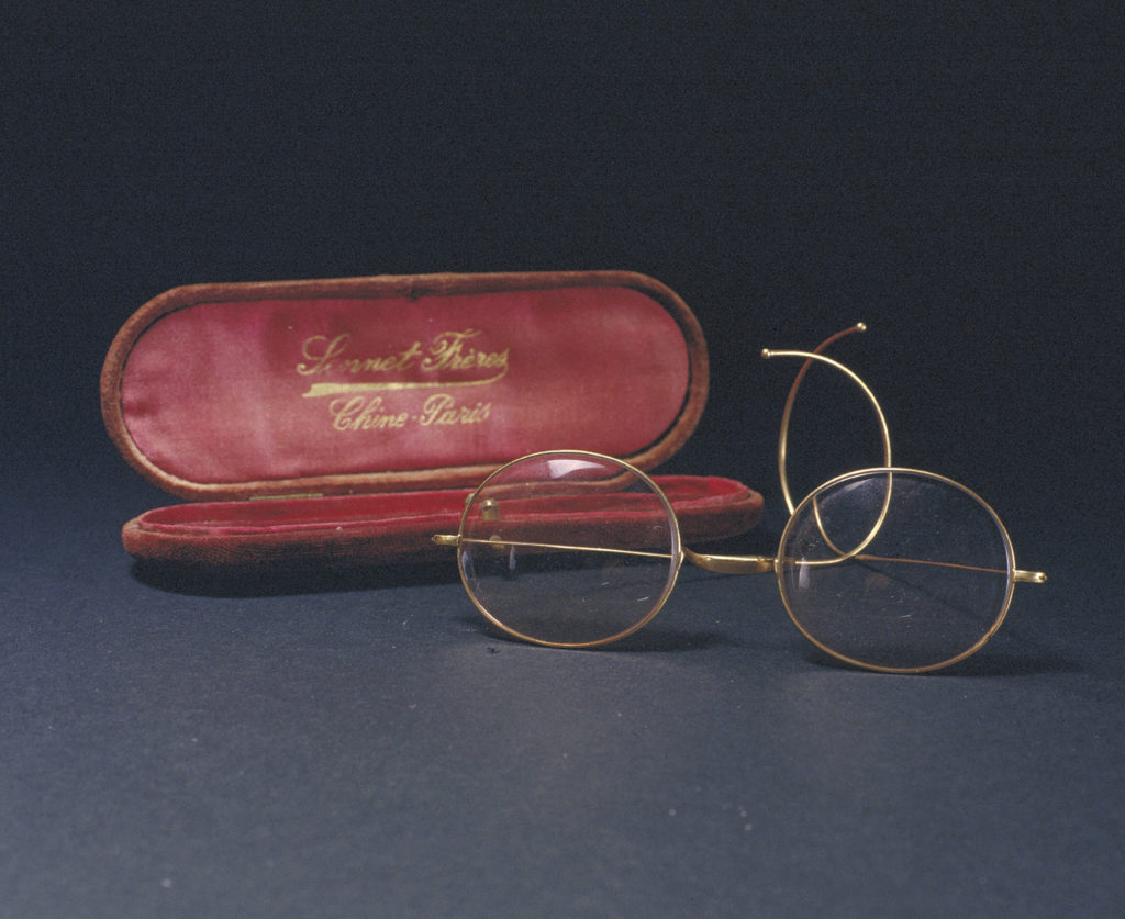 Gold-rimmed glasses used by Puyi, the last Emperor of China